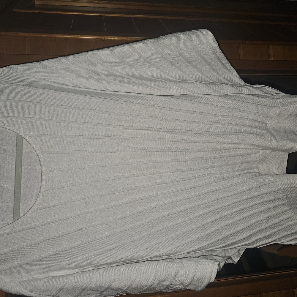 Cream Ribbed Asymmetrical Top - Picture 2 of 5